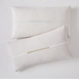 2 West Elm Cotton Canvas Lumbar Pillow Covers